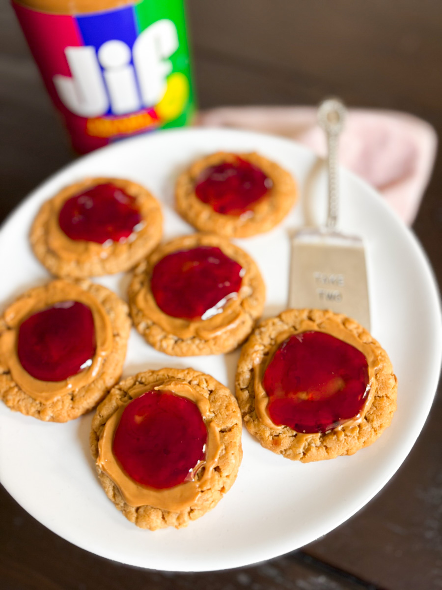 Chewy PB&J Oat Mini Cookies
