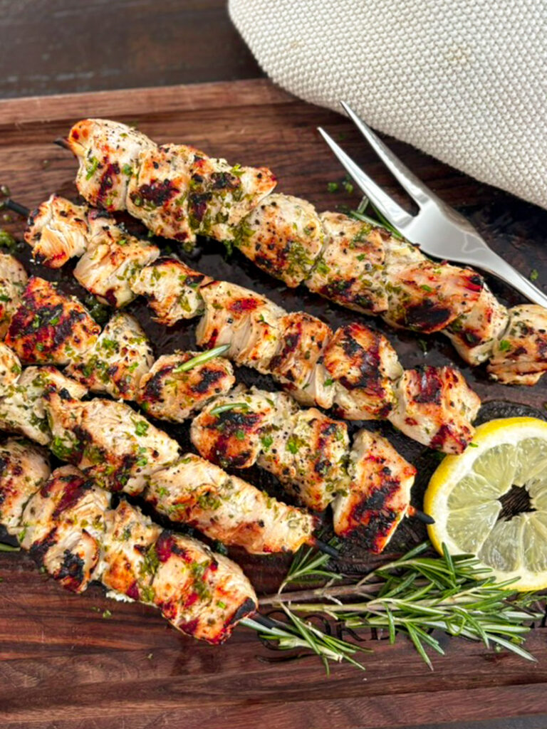 Grilled Rosemary Chicken Skewers