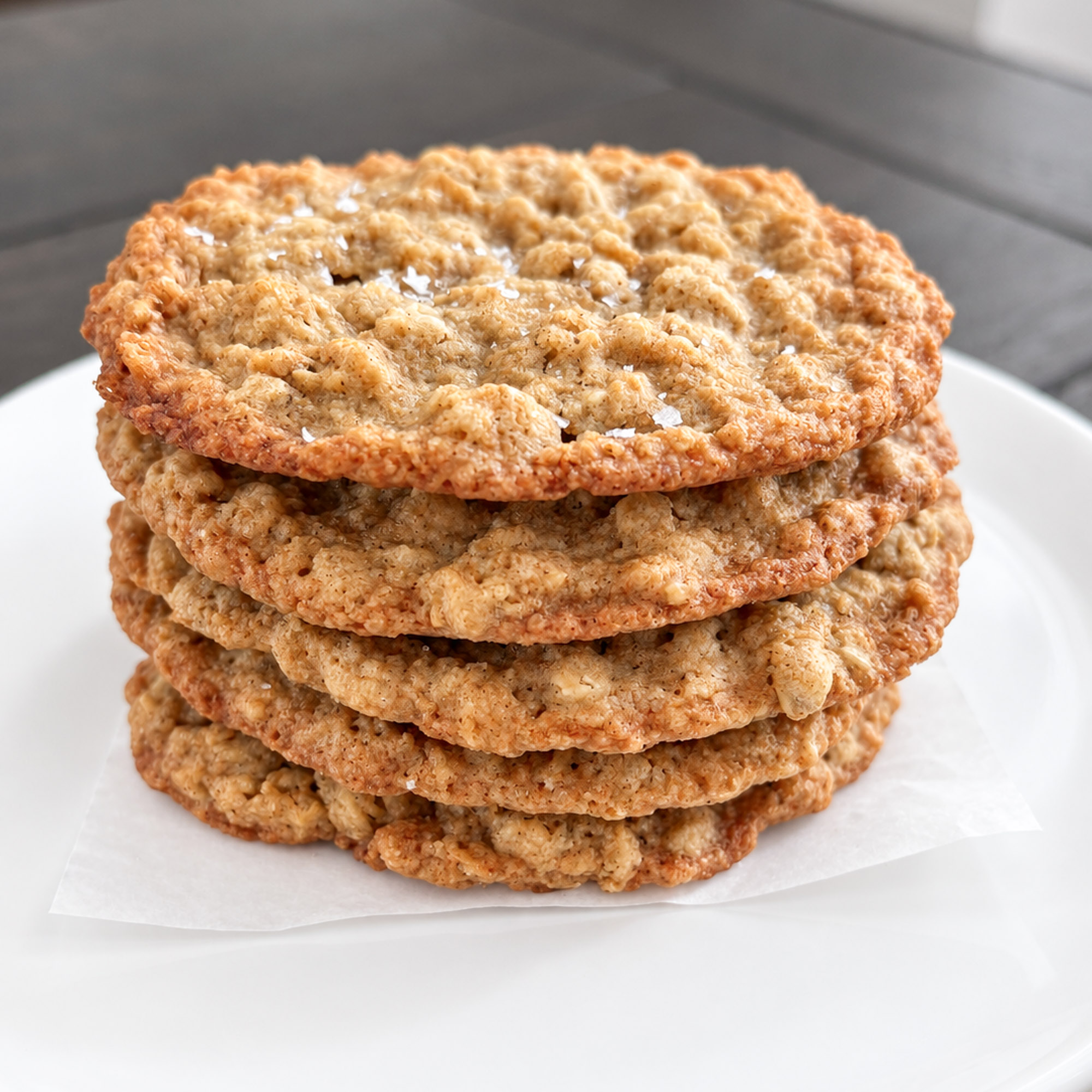 Thin & Chewy Oatmeal Cookies